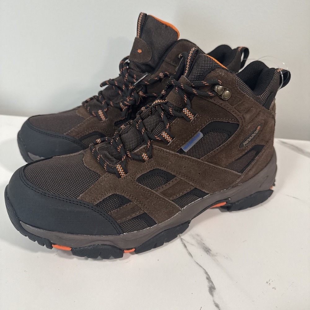 Nevados Mens Rubicon Mid Waterproof Hiking Boots Shoes 10M Brown Black No Box